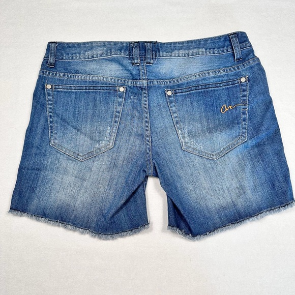 American Rag Cie Mid Length Frayed Hem Jean Shorts Size 7 #0777 - Picture 2 of 8